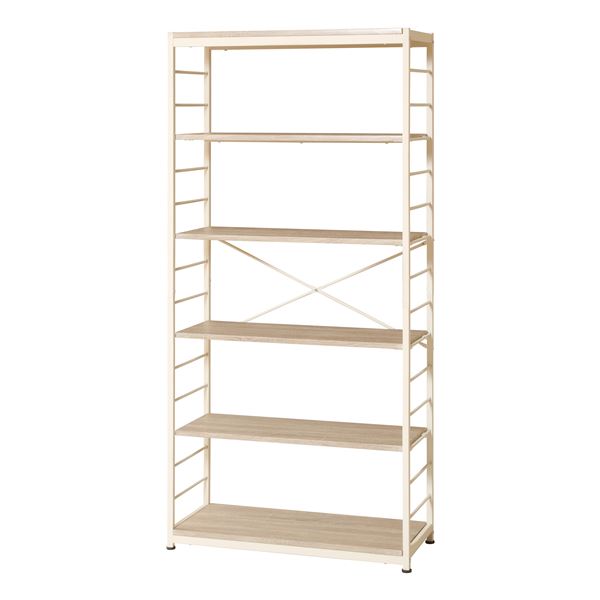 オープンラック 素晴らしい品質 ラック ナチュラル フリーラック6段 シェルフ 組立品 代引不可 日時指定不可 おしゃれ 可動棚 棚 書棚 本棚 Melta Net