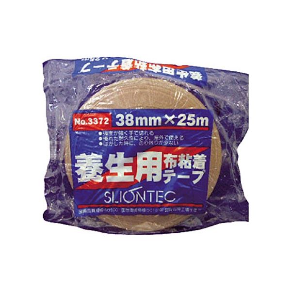(まとめ) スリオンテック 養生用布粘着テープ 38mm ブラウン 337200-KD-00-38X25 1巻 【×30セット】
