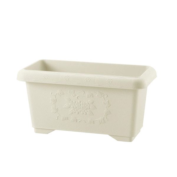 背丈のある植物に最適 花柄レリーフのフラワーポット 園芸鉢うえき鉢 植木ばち 花 フラワー プランター プランツ 植木鉢 プランター プランター 植木鉢 観葉植物 植え替え 植替え うえ替え 植えかえ 生活用品 生活雑貨 まとめ 深型 プランター 植木鉢 アイボリー 60