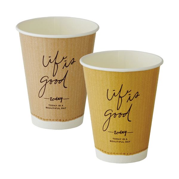 (まとめ)日本デキシー 断熱カップ 330ml(11オンス) クラフトテイスト GDNP11CF 1パック(40個) 【×5セット】