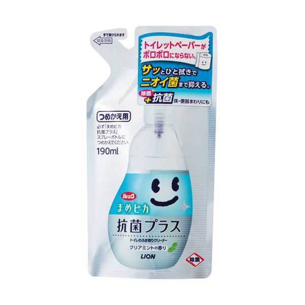 （まとめ）ライオン ルック まめピカ 抗菌プラストイレのふき取りクリーナー つめかえ用 190ml TSHKPT 1個 【&times;50セット】｜DECO MAISON