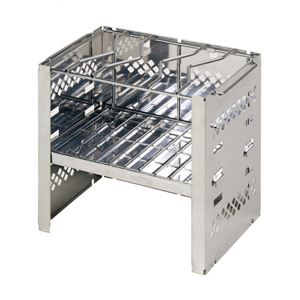 【6個セット】 【キャプテンスタッグ】 バーベキューコンロ/調理器具 【B5型】 幅25.5cm 収納袋付き 『カマド スマートグリル』｜DECO MAISON