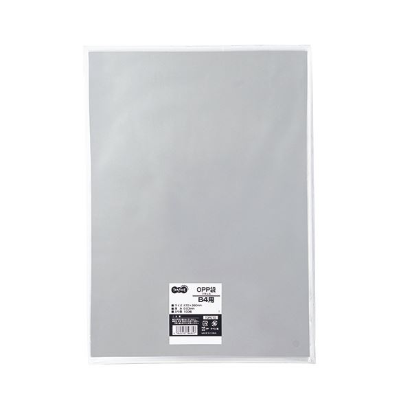 (まとめ) TANOSEE OPP袋 フラット B4用 270×380mm 1パック（100枚） 【×10セット】 7,744円