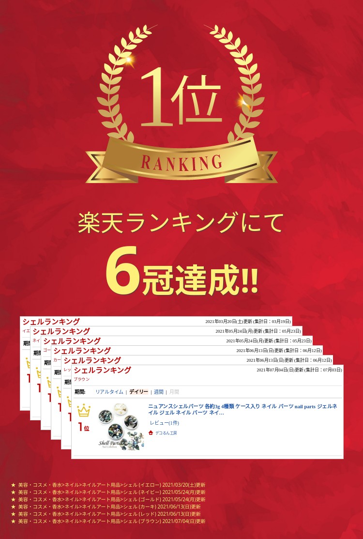 ニュアンスシェルパーツ 各約3ｇ 4種類 ネイルパーツ nail ケース入り parts パーツ ジェル ジェルネイル ネイル
