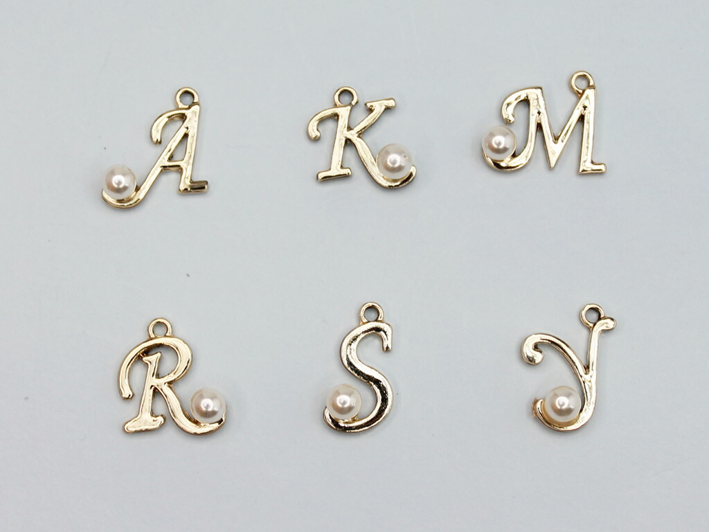 16K アルファベットハートチャーム　パーツ 楽天市場】[金属パーツ] 16K アルファベットハートチャーム