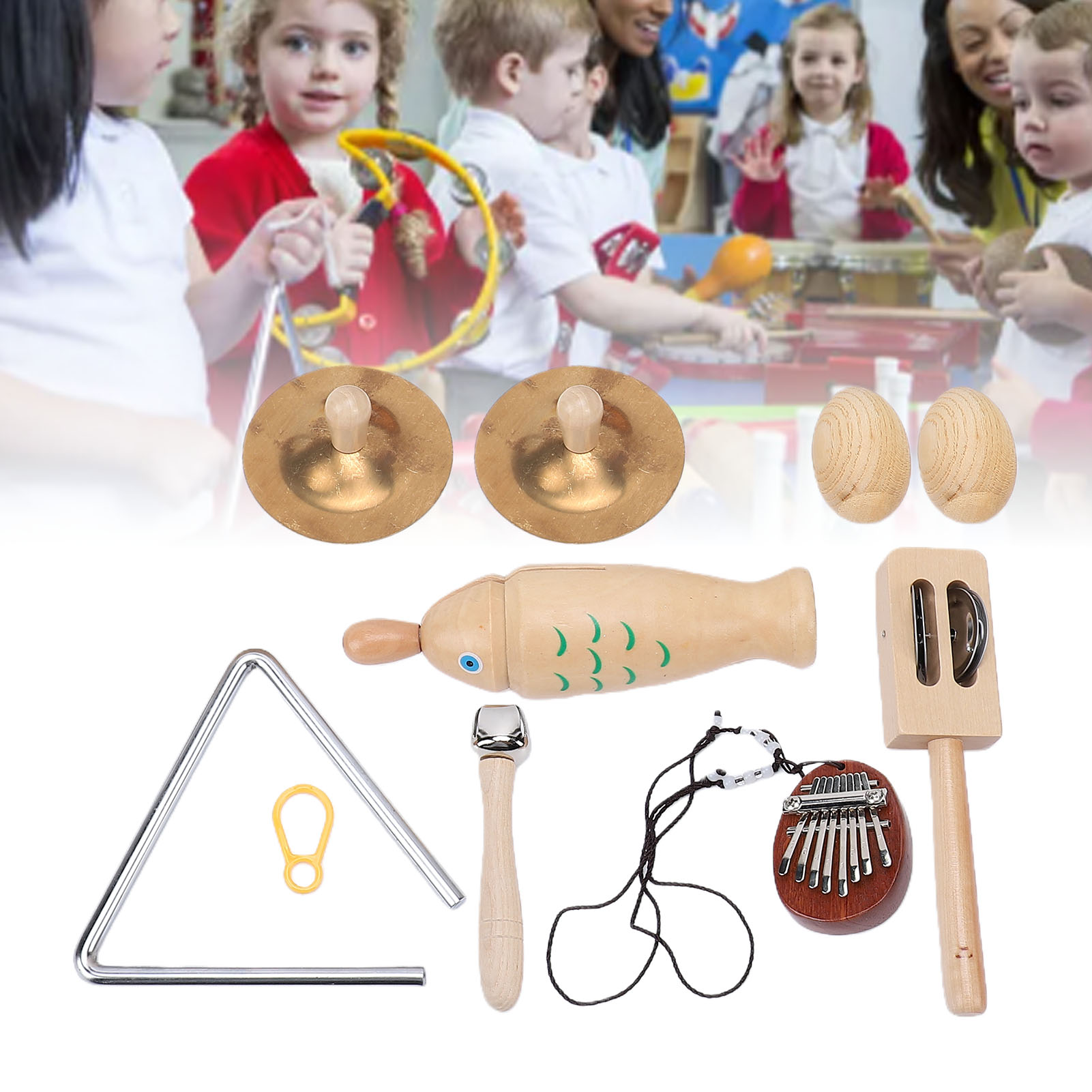 楽器セット 子供用 打楽器 オルフ 木製 モンテッソーリ 知育玩具 シロフォン タンバリン マラカス ドラム 9点セット 収納袋付き 3歳以上 幼児 音楽玩具 リズム感 手先の器用さ 集中力 親子 プレゼント ギフト 誕生日 入園祝い