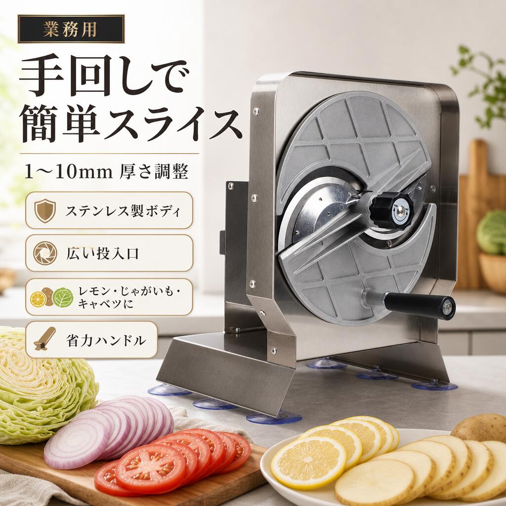 蔬菜スライサー 御勤め用 手動スライサー フルーツ切り手 一切れ厚調節する 1-10粍 ステンレス鋼 軽銀アロイ 大静電容量 多役立つこと 檸檬 玉菜 ジャガタラ芋 玉ねぎ 赤茄子 御勤め用スライサー 手動式 勝手もと装置 一切れ器 撥ねのける物の具 4R 一般受け