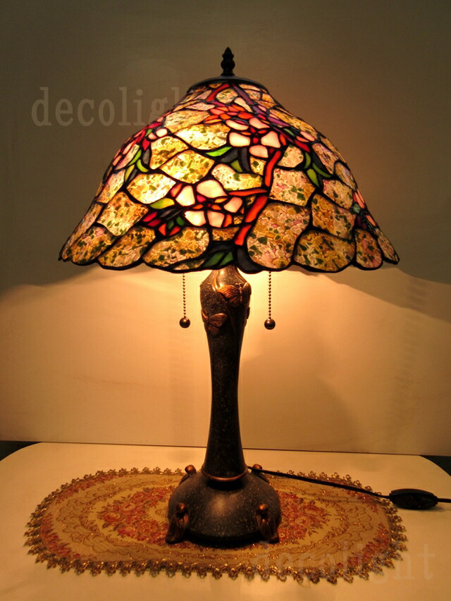 ▼ステンドグラス スタンドライト 卓上ランプ 葡萄 楽天市場】葡萄（ブドウ）ステンドグラス ランプ☆ガレランプ