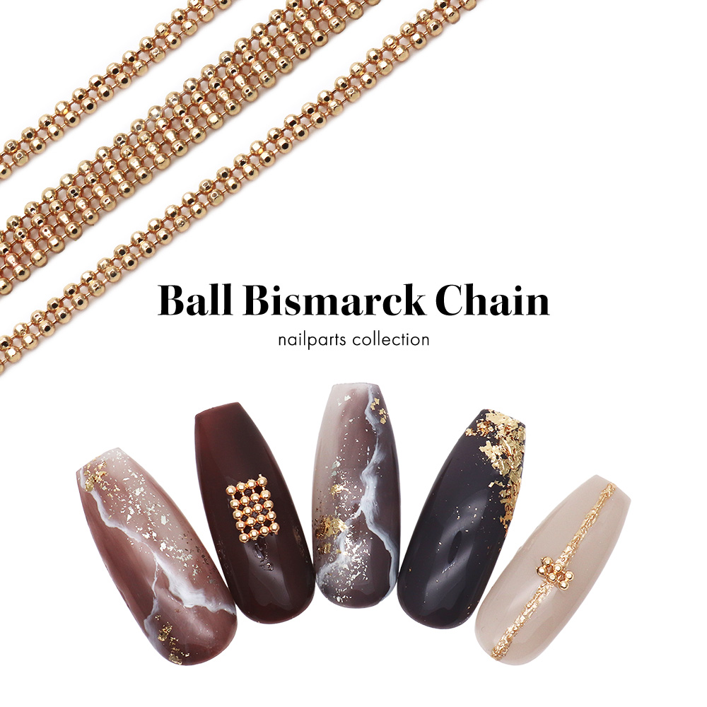 ゴールドCネイルブランドパーツ 楽天市場】ネイルパーツ ピラミッドビーズチェーン 全2色