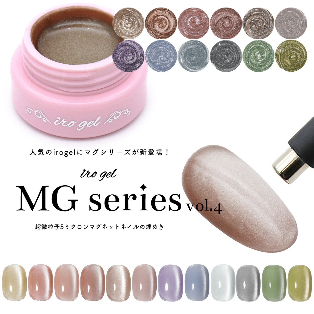 楽天市場】超微粒子4ミクロン マグネットネイル irogel MG