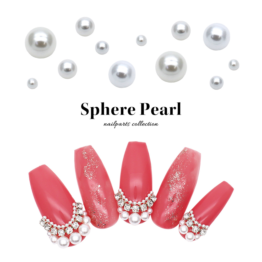楽天市場】ネイルパーツ カラーパールストーン 全4色[S/M] 10個入り