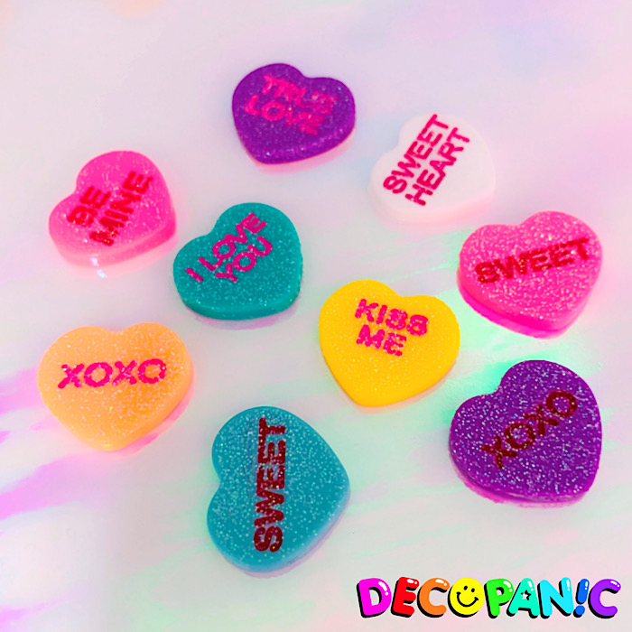 Candy Hearts Love You Valentine Stickers