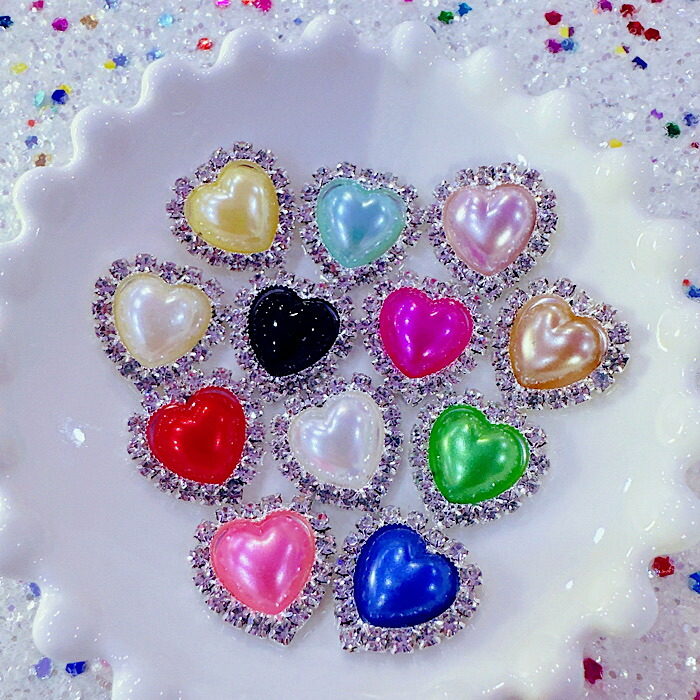 楽天市場】2個 18mm キラキラハート【淡いパープルカラー】K