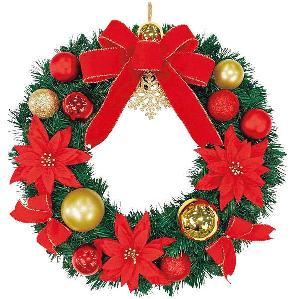 NEW 50cmクリスマスアレンジリース ※他商品と同梱不可 3167 クリスマス リース デコレーション 装飾 飾り 手間なし 簡単 飾り付き 引っ掛け 壁掛け