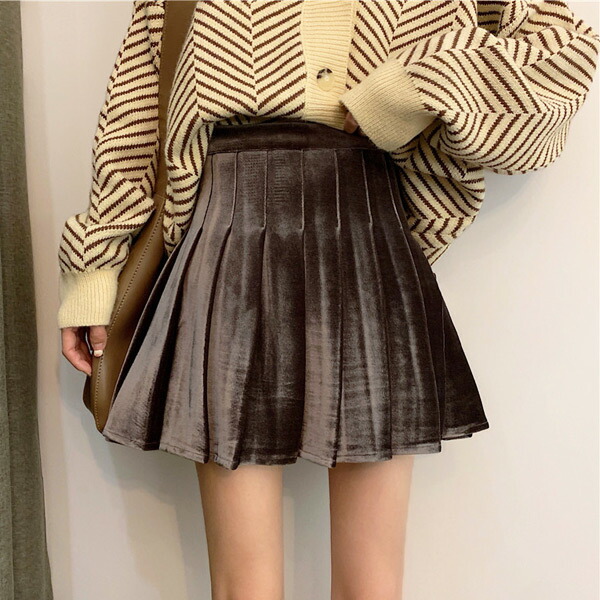 楽天市場 即納あり プリーツミニスカート スカパン ベロア素材 ハイウエスト ダンス 衣装 ヒップホップ コスチューム 韓国ファッション 大きいサイズ 個性的 服 原宿系 ダンス衣装decorative