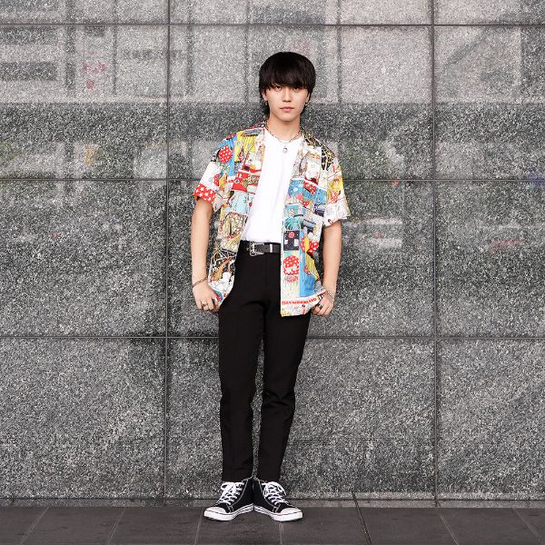 楽天市場 即納あり 柄シャツ アメリカン コミック レトロ オープンカラー 半袖 シャツ ダンス 衣装 ヒップホップ コスチューム 韓国ファッション 大きいサイズ 個性的 服 ダンス衣装decorative