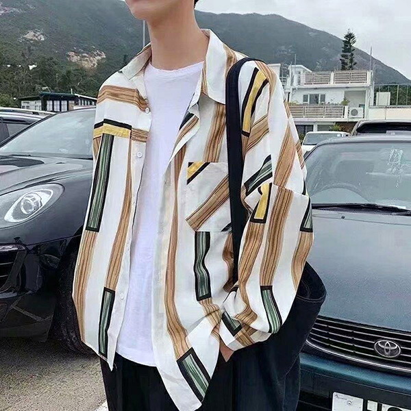 楽天市場】柄シャツ ジャカード アーガイル チェック ダイヤ柄