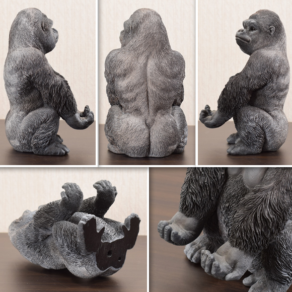 楽天市場 Gorilla ゴリラが見つめるスマホスタンド ホルダー スマートフォン かわいい 置物 動物 飾り かわいい おしゃれ アニマル リアル アンティーク 雑貨 アンティーク風 ごりら ブラック マウンテンゴリラ ユニーク キャラクター スマホ置き サル Decor Plus