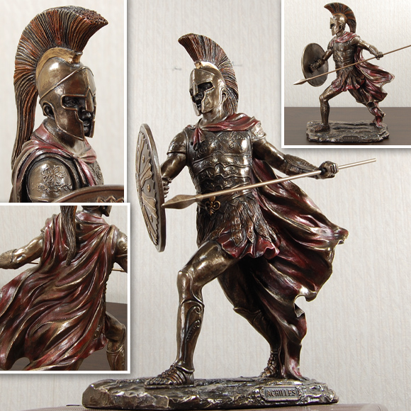 楽天市場 Achilles アキレウス ギリシャ神話の英雄 ギリシャの英雄の置物 飾り ブラウン オブジェ アンティーク風 雑貨 アンティーク おしゃれ ブラウン ブロンズ風 北欧 兵士 アキレス 戦士 騎士 Decor Plus