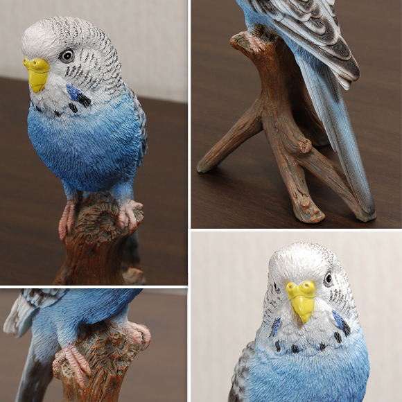 Parakeet Blue かわいいセキセイインコの置物 ブルー 本物のような色鮮やかな鳥の置物 鳥 トリ オブジェ アンティーク 雑貨 動物 アニマル リアル 北欧 テイスト グリーン おもしろ雑貨 おしゃれ 本物そっくり ホワイト Giosenglish Com