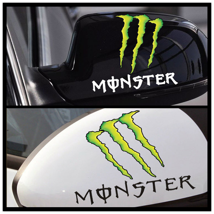 楽天市場 送料無料 Monster Energy Sticker モンスターエナジー 自動車 バイク用ステッカー カーステッカー 14 14cm 黒 白 黄緑 濃淡緑 G163 Decoste