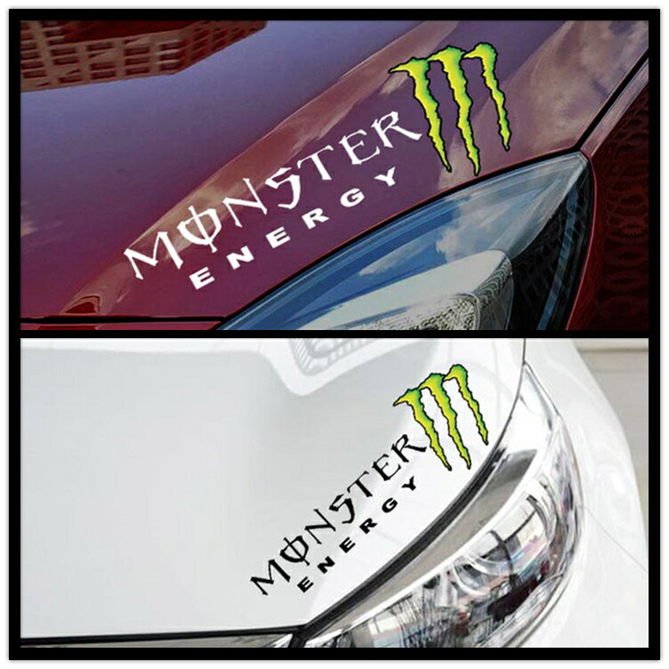 楽天市場 送料無料 Monster Energy Sticker モンスターエナジー ドアノブ 自動車 バイク用ステッカー カーステッカー 2 5 12cm 4枚 グリーン 黒文字 白文字 G173 Decoste