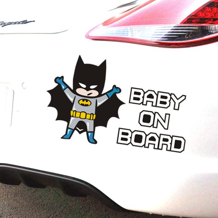 【送料無料】バットマン DCコミック ヒーロー BABY ON BOARD 自動車 バイク用ステッカー カーステッカー 11*18.5cm G138画像