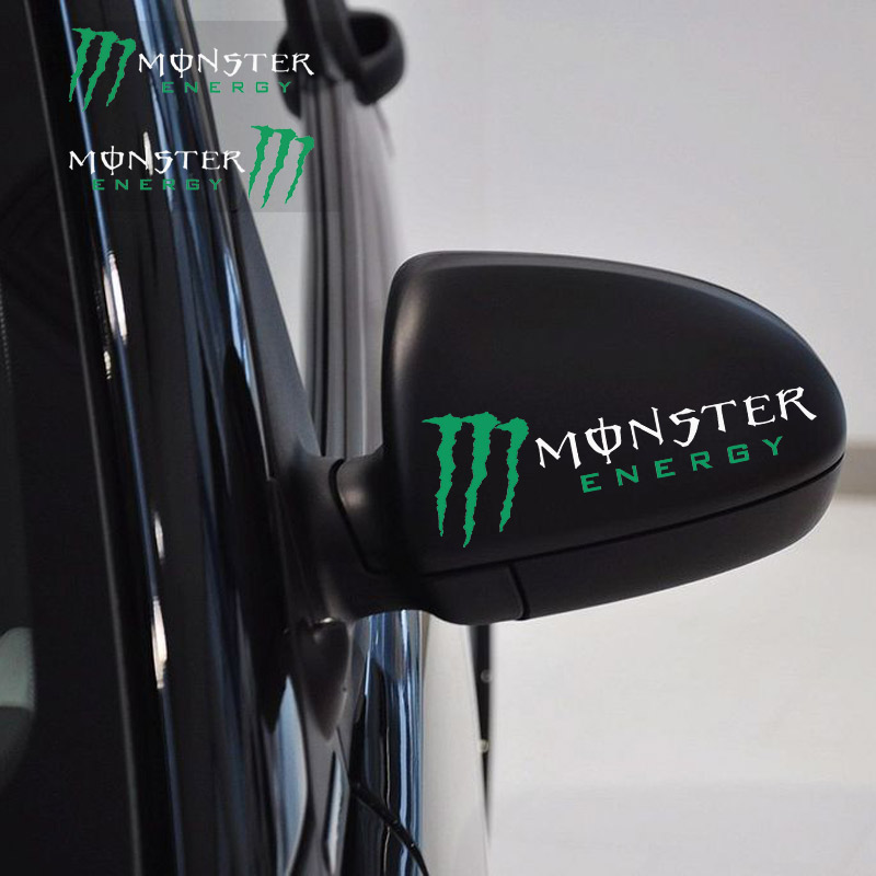 楽天市場 送料無料 Monster Energy Sticker モンスターエナジー 自動車 バイク用ステッカー カーステッカー 5 14 5cm 左右対称2枚 グリーン 黒文字 白文字 G166 Decoste