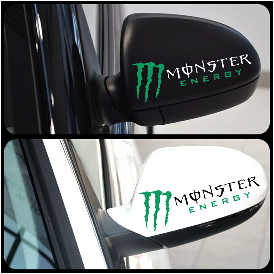 楽天市場 送料無料 Monster Energy Sticker モンスターエナジー 自動車 バイク用ステッカー カーステッカー 5 14 5cm 左右対称2枚 グリーン 黒文字 白文字 G166 Decoste