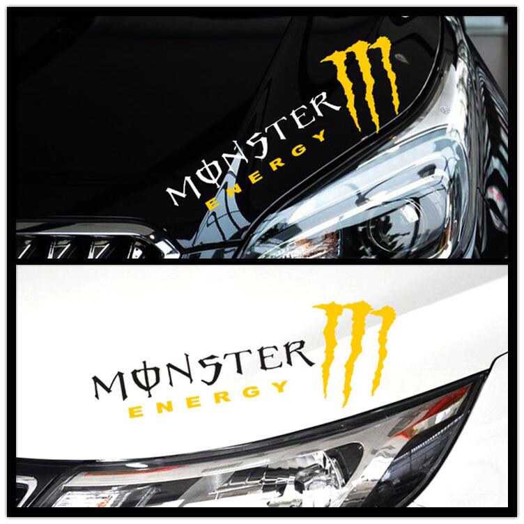 楽天市場 送料無料 Monster Energy Sticker モンスターエナジー ステッカー 自動車 バイク用ステッカー カーステッカー 28 10cm イエロー 黒文字 白文字 G184 Decoste