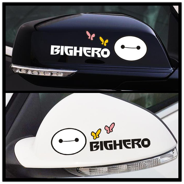 【送料無料】BIGHERO ケアロボット・ベイマックス　disney　ディズニー　自動車 バイク用ステッカー カーステッカー 14*4cm*左右対称2枚セット 選べる2色 G272画像