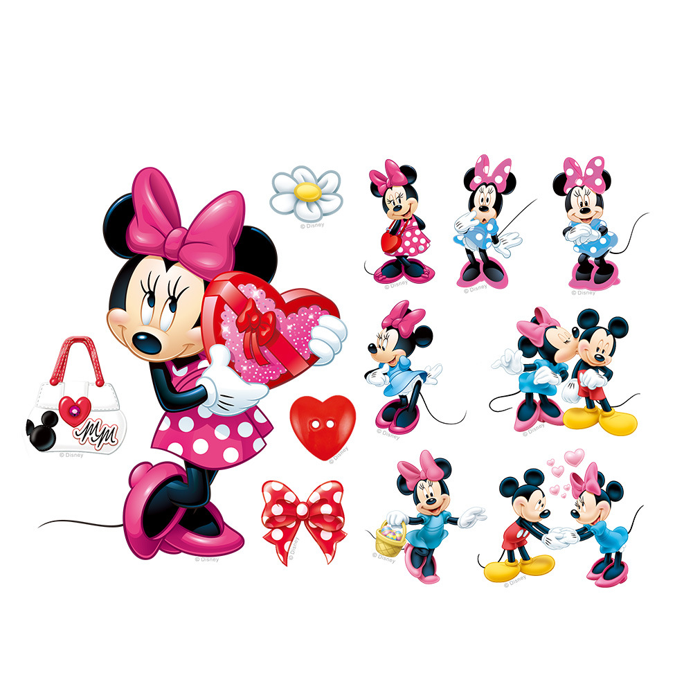 楽天市場 送料無料 Disney Minnie Mouse バレンタイン プレゼント ミニーマウス ウォルト ディズニー ウォールステッカー 30cm G64 Decoste