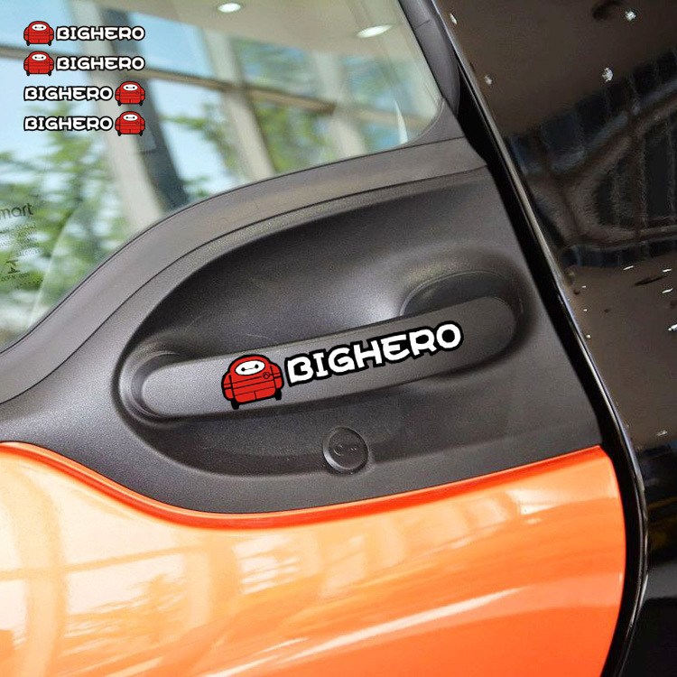 【送料無料】BIGHERO 赤いスーツ ケアロボット・ベイマックス　disney　ディズニー　自動車 バイク用ステッカー カーステッカー ドアノブ 2.5*11.5cm*4枚 G234画像