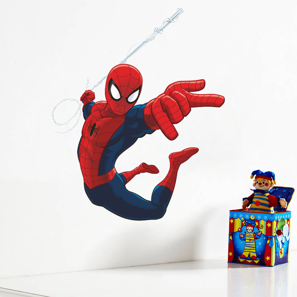 楽天市場 送料無料 ターザン スパイダーマン Spider Man Disney ディズニー ウォールステッカー 37 40cm G68 Decoste