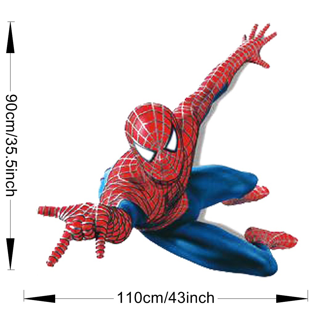 楽天市場 送料無料 飛び出すスパイダーマン Spider Man ウォールステッカー 90 110cm 110 Decoste