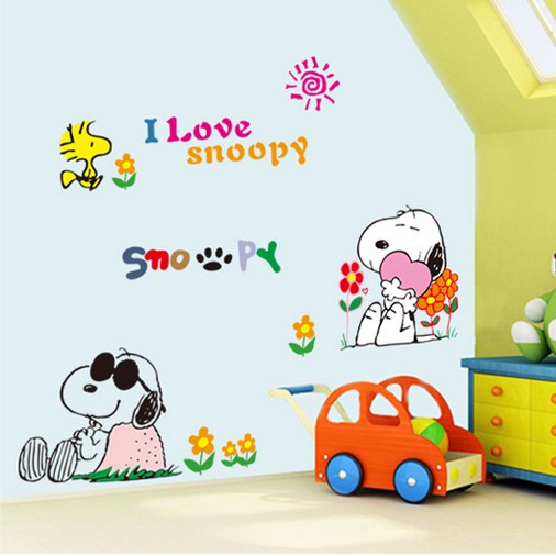 楽天市場 送料無料 Snoopy スヌーピー ウォールステッカー 壁紙シール 転写式 ウォールステッカー 43 30cm 492 Decoste