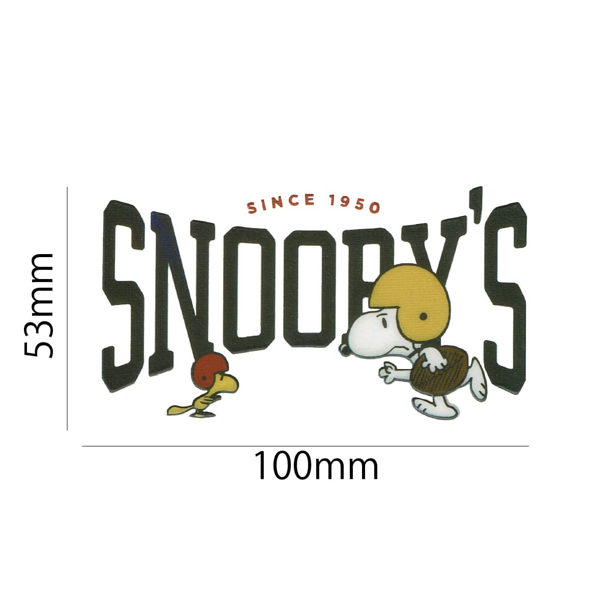 楽天市場 送料無料 スヌーピー ピーナッツ Peanuts Snoopys C 幅広 耐熱耐水ステッカー 耐熱100 ラグビー Pvc H87 W118mm Pks187 Decoste