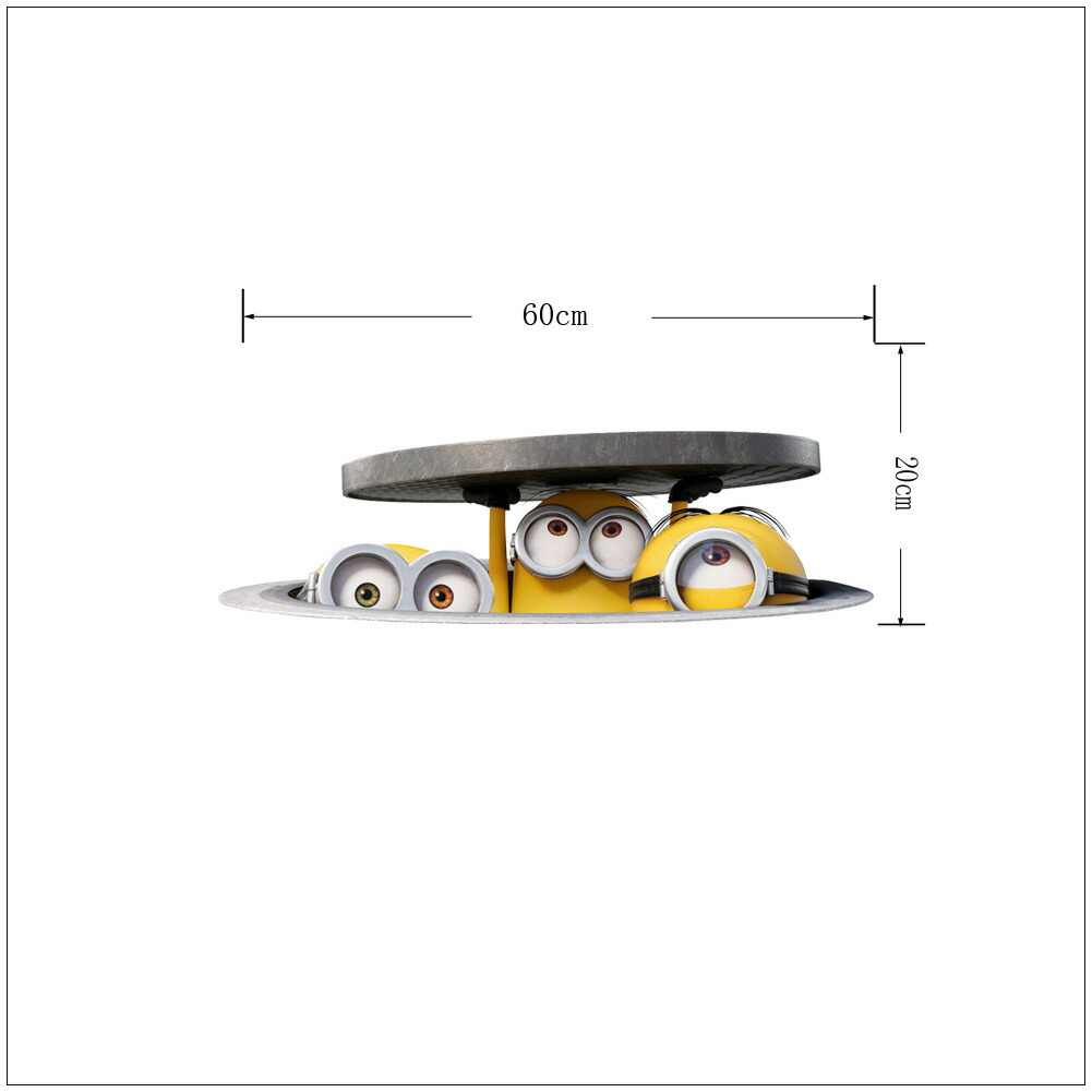 楽天市場 送料無料 Minionscorobox ミニオンズ マンホールからひょっこり ウォールステッカー 60cm 752 Decoste