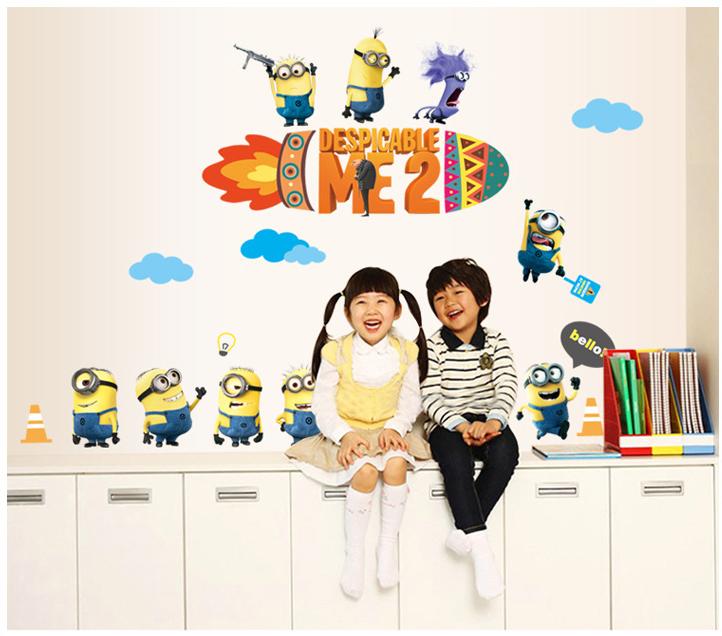 楽天市場 送料無料 Minionsミニオン Despocable Me2 ウォールステッカー 60 90cm 160 Decoste