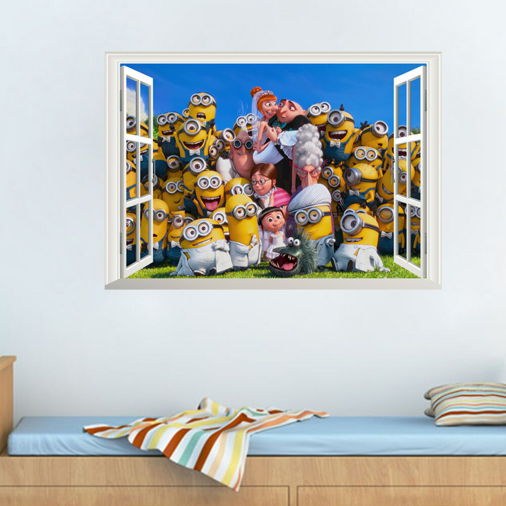 ミニオン ウォールステッカー アニメ かわいい 子供部屋 装飾 防水 ステッカー 壁画 60cm 40cm 小黄人a0003 大人気の