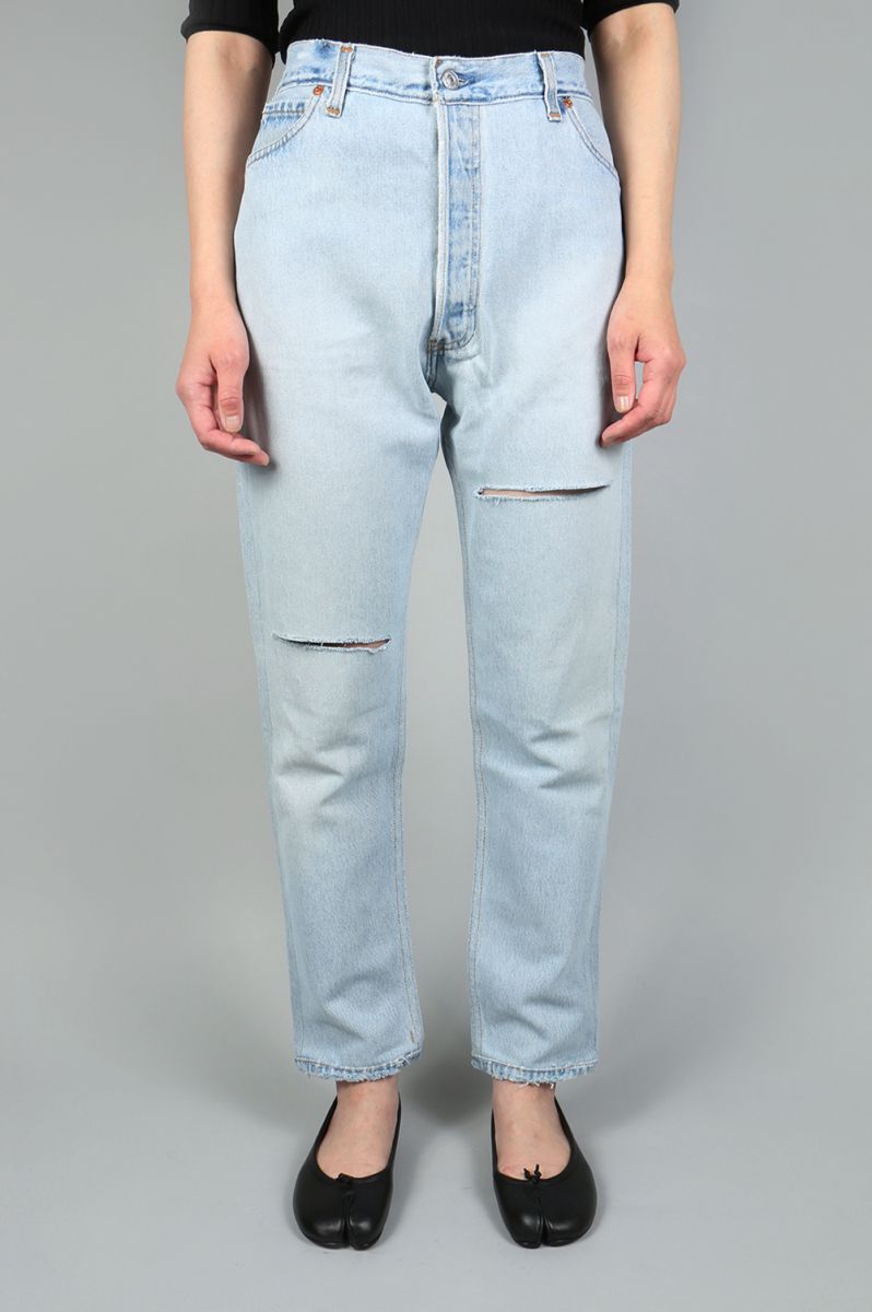 redone levis high rise ankle crop