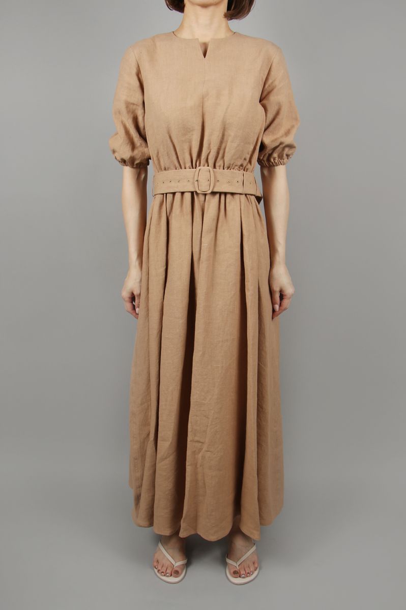 早割クーポン Boulevard ブルーバード ブルバード Bluebird Dress Beige 13rfadre 04c Maxi Linen Vintage 1028 Qbdworks Com