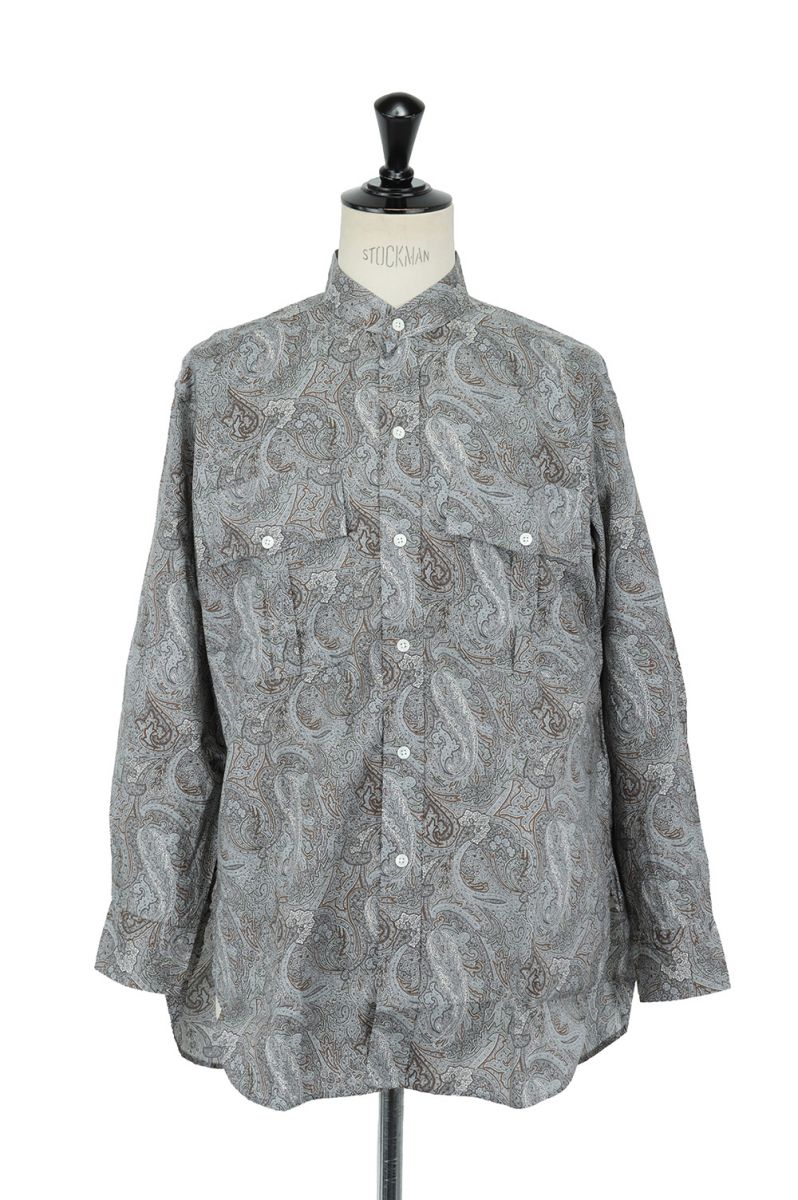メール便なら送料無料 楽天市場 Stand Collar Safari Shirt Grey Paisley Ks21ssh04 Kaptain Sunshine キャプテンサンシャイン Deepinsideinc Store 新しいコレクション Geostar Com Mx