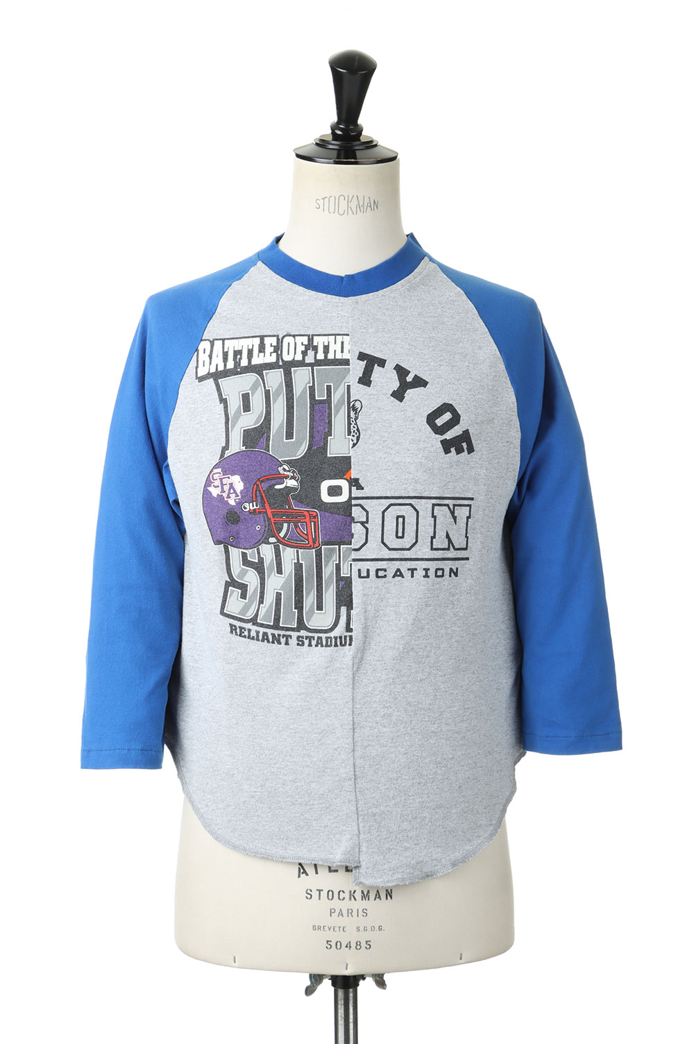 【P10倍】Baseball top / Mens size-GRAY / BLUE(竓22ss-07) 77circa -Men-(ナナナナサーカ)