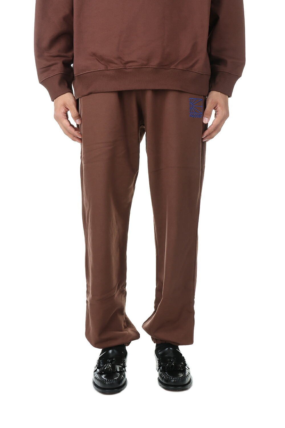 【P10倍】MEN LOGO JOGGERS KNIT/BROWN(PACC11P012) RASSVET(ラスベート)|Deepinsideinc.Store