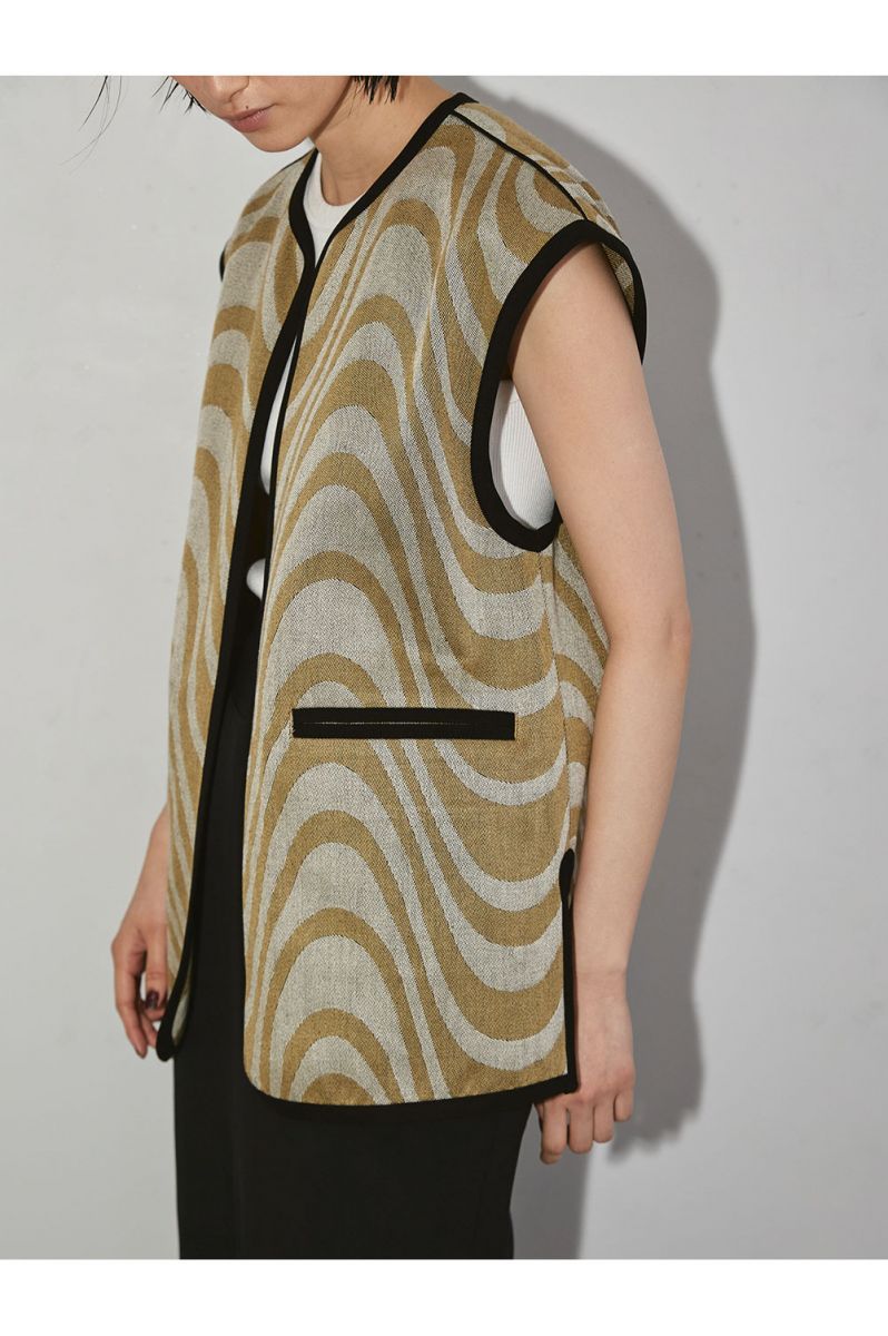 Geometric jacquard vest todayful - ベスト