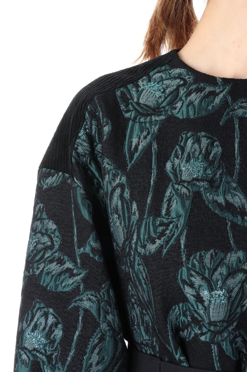 EBONY Camellia jacquard Pullover www.hafodgrange.co.uk