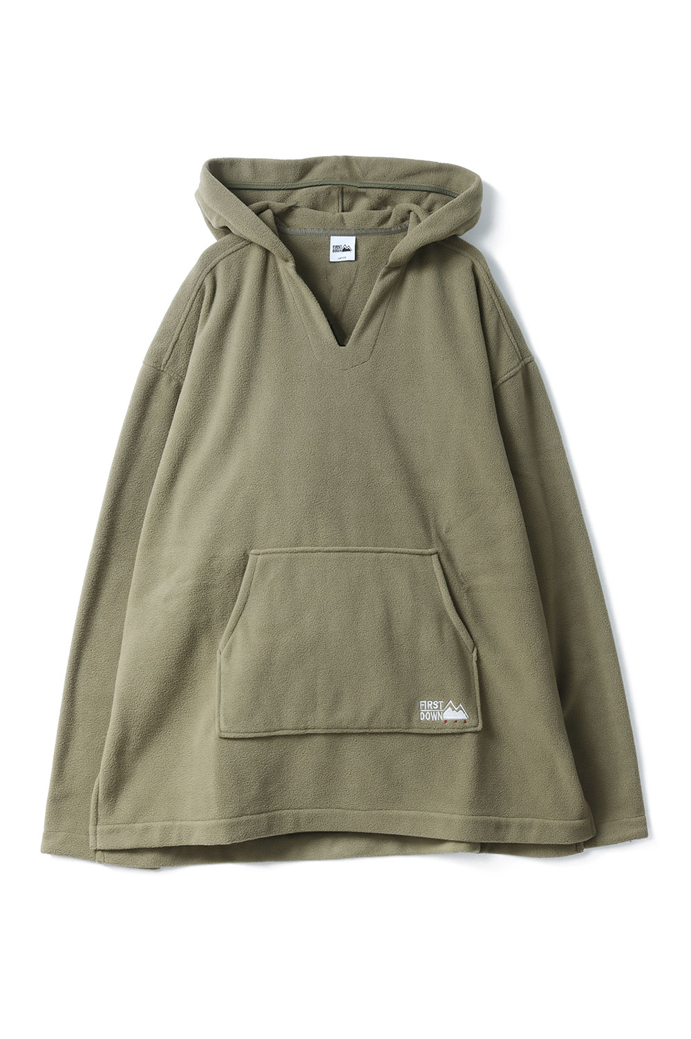 FLEECE MEXICAN HOODIE/OLIVE(F342563C) [BP] First Down -Men-(一塁手・落ち込む)First Down