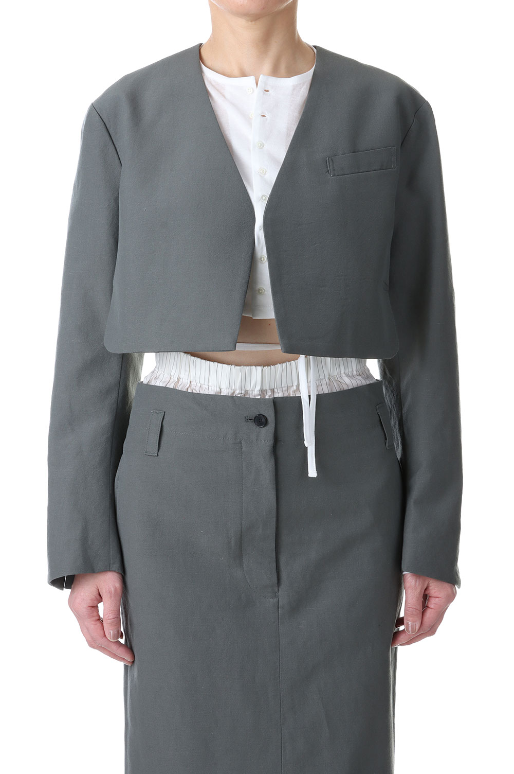 【P10倍】WLC SHORT JACKET -CHARCOAL(23SJK-#705L) Jane Smith(ジェーンスミス)