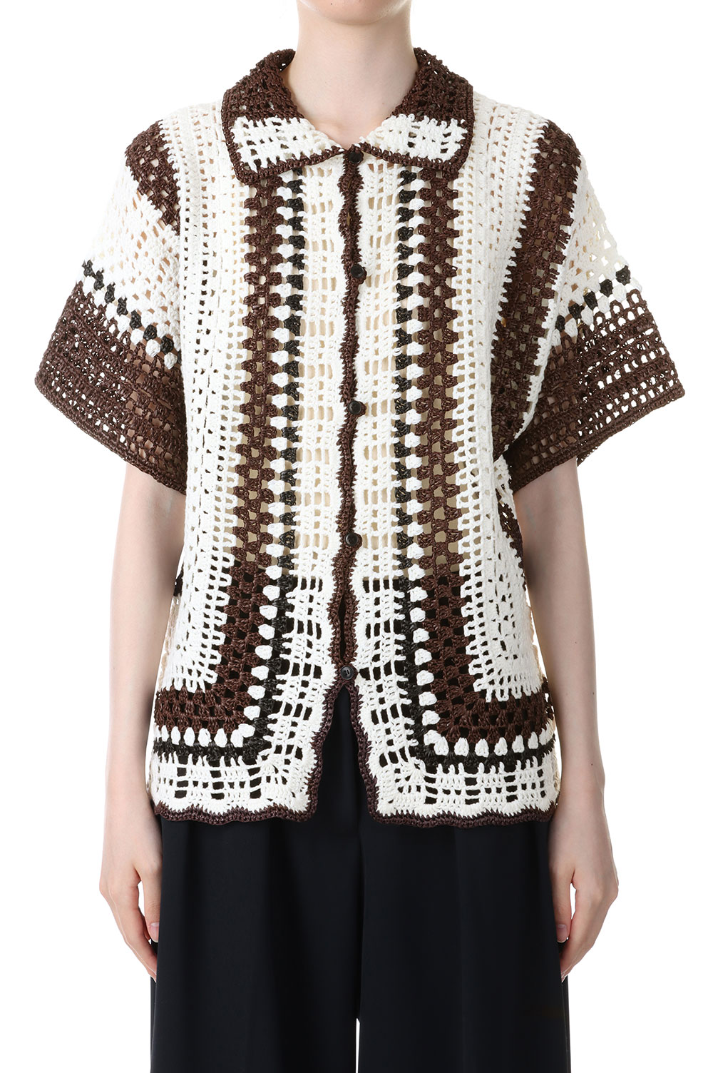 Crochet Over Shirts -BROWN (12310514)Todayful(トゥデイフル)